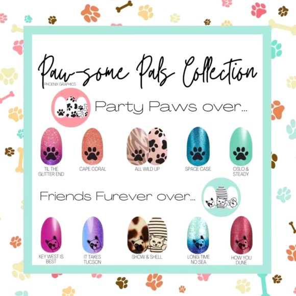 NWT 🎉 3/$25 Color Street Party Paws 🐾 dog lovers pet lovers - Picture 1 of 5
